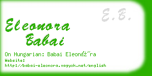 eleonora babai business card